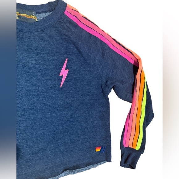 AVIATOR NATION - Bolt Embroidery Classic Cropped Crew - Picture 6 of 9